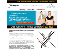 Tablet Screenshot of downtownlosangelesselfstorage.com